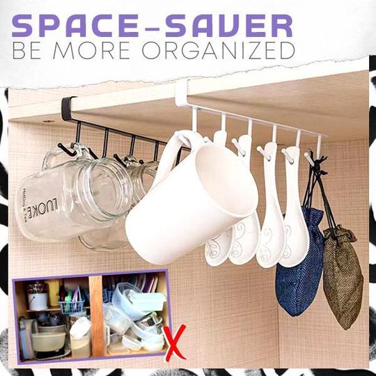 Under-Cabinet Hanger Rack (6 Hooks) - Image 5