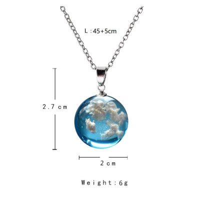 Clouds Of Heaven Resin Necklace