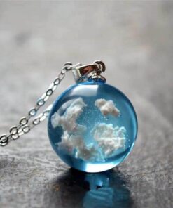 Clouds Of Heaven Resin Necklace