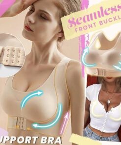 Seamless Front Buckle Support Bra
