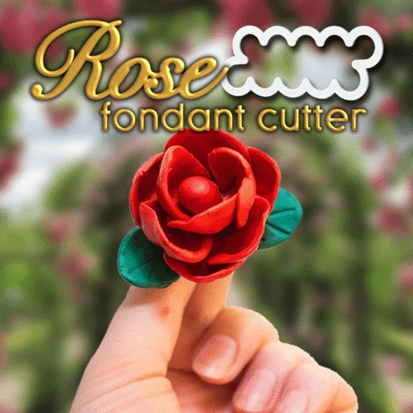 3D Rose Fondant Cutter (set of 3) - Image 2