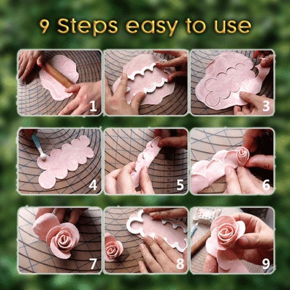 3D Rose Fondant Cutter (set of 3) - Image 7