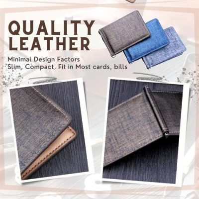 Slim Money Clip,leather wallet,genuine leather,minimalist wallet,wallets for men
