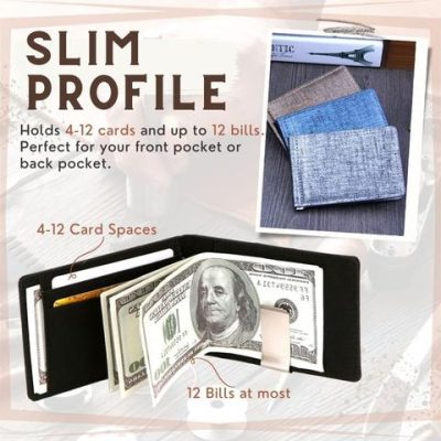Slim Money Clip,leather wallet,genuine leather,minimalist wallet,wallets for men