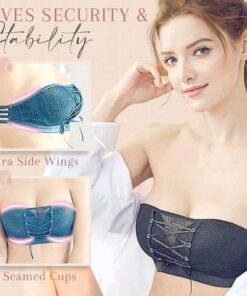 LeWear Strapless Lace Drawstring Bandeau