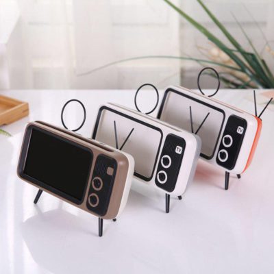 2-in-1 Retro TV Phone Holder & Speaker,retro tv phone holder,tv phone stand,retro tv,tv phone holder