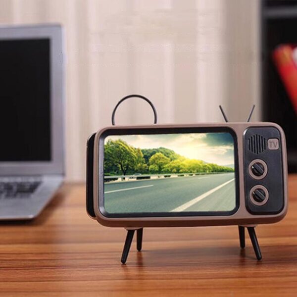 2-in-1 Retro TV Phone Holder & Speaker - Image 4