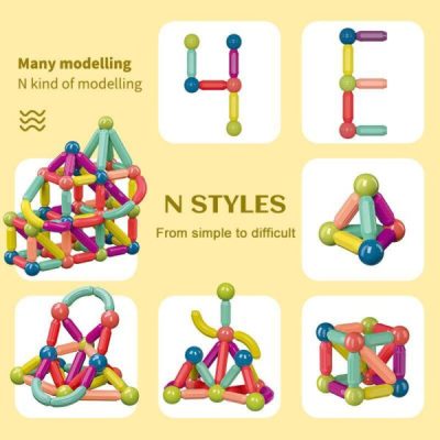 Educational Magnetic Sticks and Balls Set,Magnetic rod,Magnetic ball