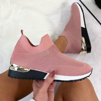 Elegant Elastic Slip-on Flat Shoes