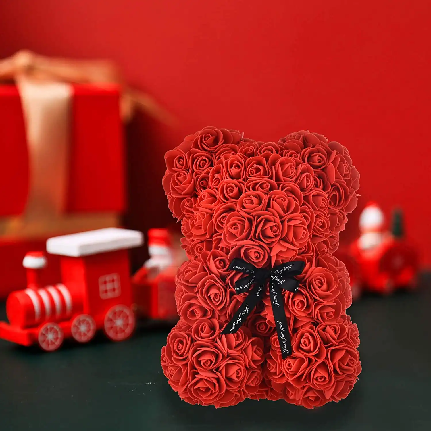 Luxury Rose Bear,rose bear near me,rose teddy bear,flower bear,bear roses