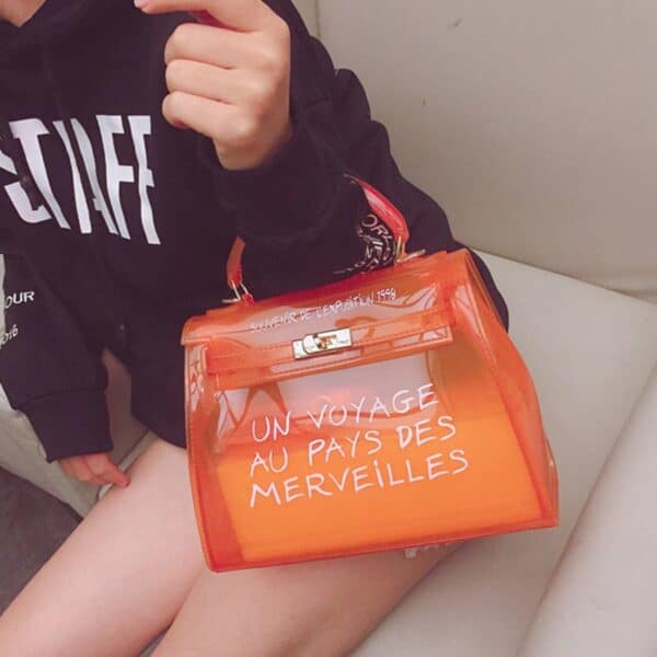 Women Jelly Purse Solid Color Handbags - Image 2