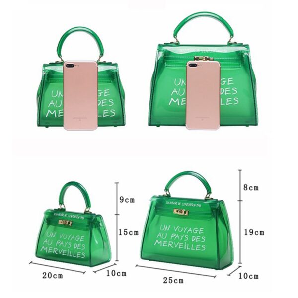 Women Jelly Purse Solid Color Handbags - Image 4