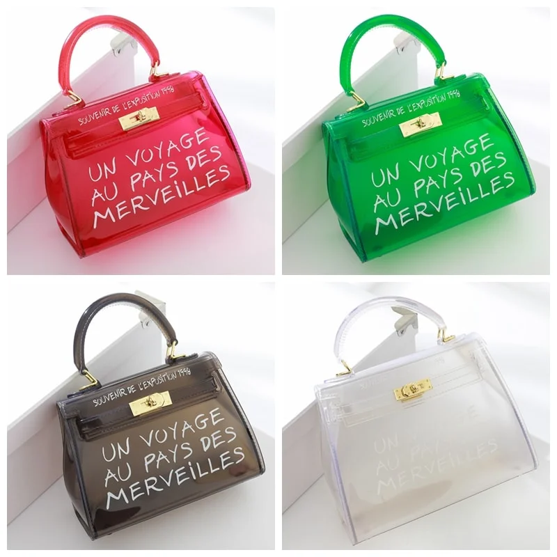 Women Jelly Purse Solid Color Handbags - Image 7