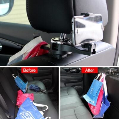 Multifunctional Car Hanger & Phone Holder,Hang multiple objects,Car hook