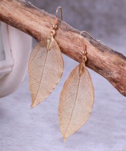 Natural Leaf Big Earrings