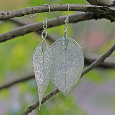 Natural Leaf Big Earrings,Earrings