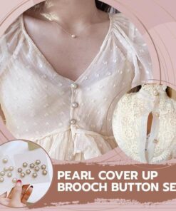 Pearl Cover Up Brooch Buttons Set
