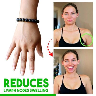 LymphDrainage Black Obsidian Bracelet,STYLISH BLACK OBSIDIAN BRACELET,TREAT LYMPHATIC DRAINAGE,Black Obsidian