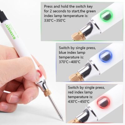 soldering iron,LED safety indicator,Usb charging soldering iron,USB data cable