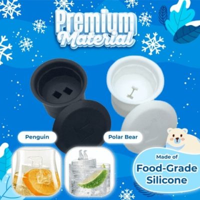 Polar Bear Ice Mold,Penguin Ice Mold,ice cubes,Ice Mold,Polar Animal Ice Molds