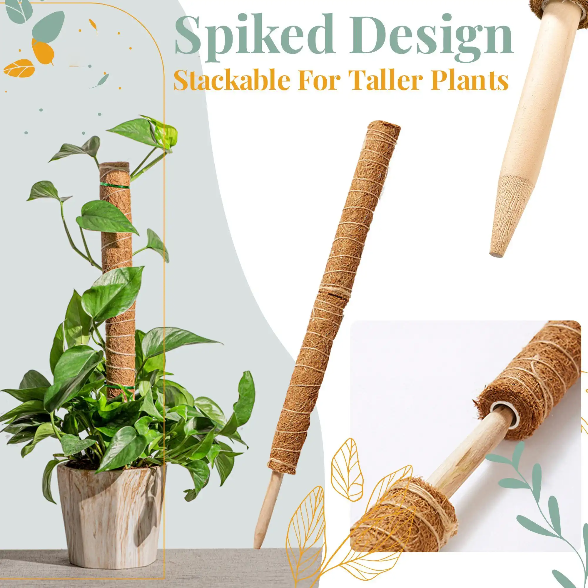 Stackable Plant Support,stackable pole,stackable moss pole