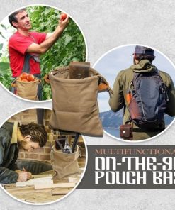 Leather Waxed Canvas Pouch,Canvas Pouch,Leather Canvas Pouch,Leather Pouch