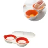 Egg Poacher,Double Egg Poacher,Microwavable,Perfect Poach,Double Egg