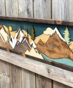 Wood Mountain Wall Art,Wood Mountain,Wall Art,Mountain Wall