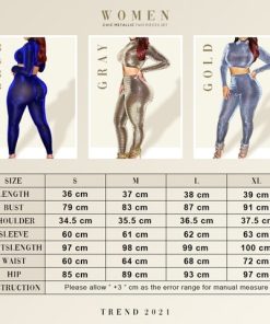 Women Chic Metallic Two Pieces Set,Chic Metallic Two Pieces Set,Metallic Two Pieces Set,Two Pieces Set,Women Chic Metallic