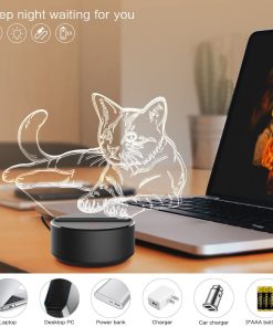 Cat Night Light Lamp,Night Light Lamp,Light Lamp,3D Night Lamp,Cat Night Light