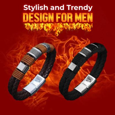 Magnetic Man Charm Masculinity Leather Bracelet,Leather Bracelet,Magnetic Man Charm Masculinity,Masculinity Leather Bracelet,Magnetic Man Charm