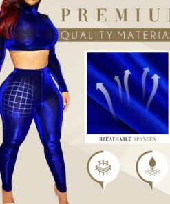 Women Chic Metallic Two Pieces Set,Chic Metallic Two Pieces Set,Metallic Two Pieces Set,Two Pieces Set,Women Chic Metallic