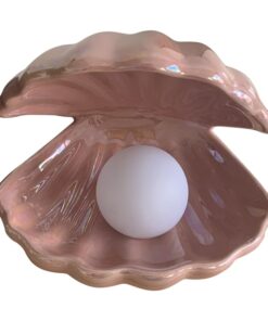 Pearl Night Light,Ceramic Shell Lamp,Night Light,Pearl Night,Lamp Pearl