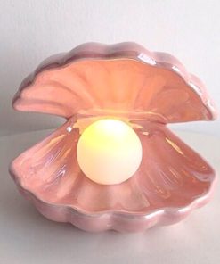 Pearl Night Light,Ceramic Shell Lamp,Night Light,Pearl Night,Lamp Pearl