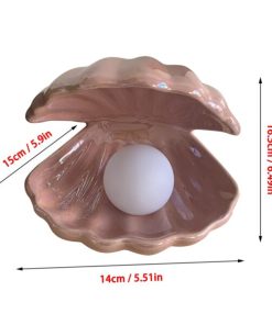 Pearl Night Light,Ceramic Shell Lamp,Night Light,Pearl Night,Lamp Pearl