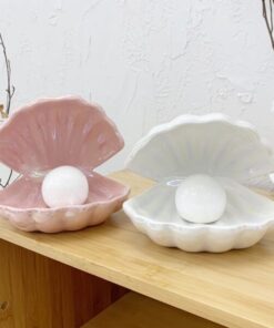 Pearl Night Light,Ceramic Shell Lamp,Night Light,Pearl Night,Lamp Pearl