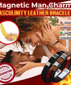 Magnetic Man Charm Masculinity Leather Bracelet,Leather Bracelet,Magnetic Man Charm Masculinity,Masculinity Leather Bracelet,Magnetic Man Charm