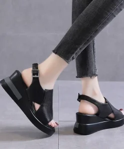 Comfortable Leather Sandals,Leather Sandals,Women Summer