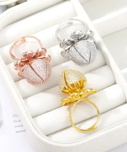 Flower Cocktail Ring,Cocktail Ring,Flower Cocktail,Blooming Flower