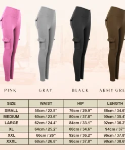 Multi Pockets Stretchy Yoga Pants,Stretchy Yoga Pants,Yoga Pants