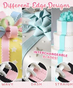 Rolling Cutter,Cutter Set,Fondant Ribbon,Fondant Ribbon Rolling Cutter Set