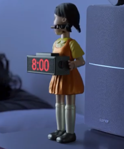 Bullet Firing,Doll Alarm Clock,Alarm Clock,Squid Game,Squid Game Automatic Bullet Firing Doll Alarm Clock
