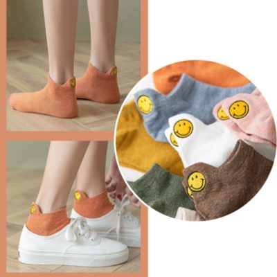 Heel Socks,Cute Smiling Heel Socks