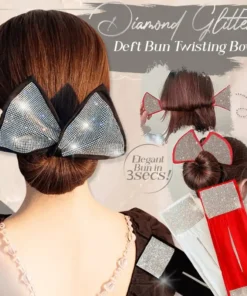 Diamond Glitter Deft Bun Twisting Bow,Diamond Glitter,Deft Bun,Twisting Bow