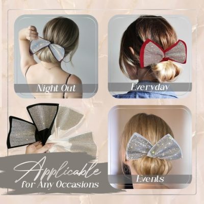 Diamond Glitter Deft Bun Twisting Bow,Diamond Glitter,Deft Bun,Twisting Bow