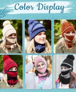 Fleece Lined Beanie,Lined Beanie,Fleece Lined,Fleece Lined Beanie with Warm Face Cover,Face Cover