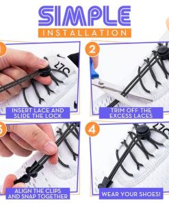 No Tie Stretching Lock Shoelaces,Lock Shoelaces,No Tie Stretching