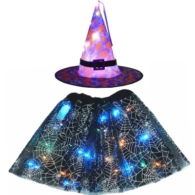 Light Up Witch Costume,Kids LED Light,Witch Costume,Costume for Halloween