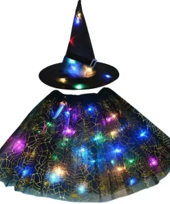 Light Up Witch Costume,Kids LED Light,Witch Costume,Costume for Halloween