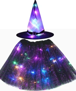 Light Up Witch Costume,Kids LED Light,Witch Costume,Costume for Halloween